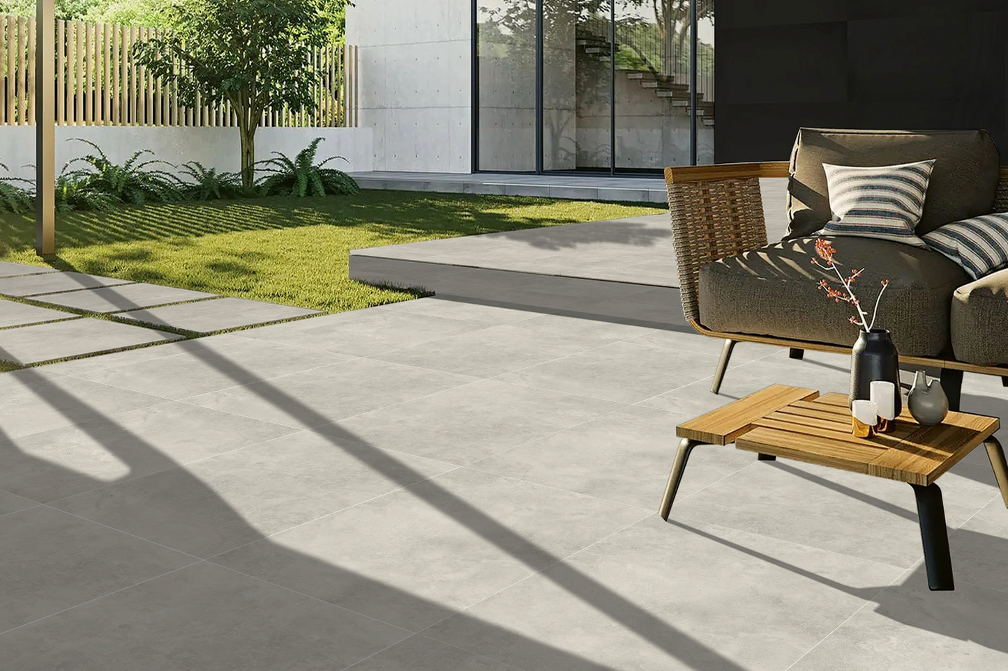 Limestone Grey Porcelain Paving 900x600 22.1m2 Pack